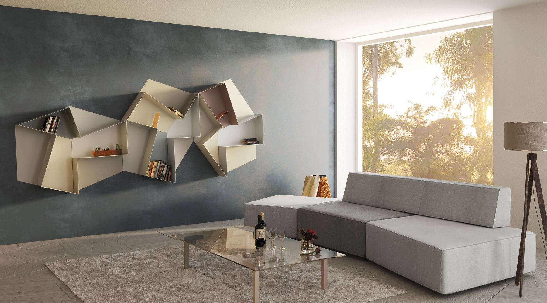 Soggiorno design: parete soggiorno design componibile tarvigo arredo.